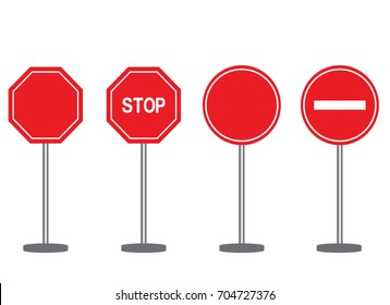 stop sign on white background.vector,illustration