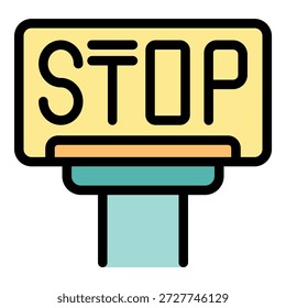 Stop sign with pole indicating traffic regulation, guiding drivers and ensuring safety on the roads