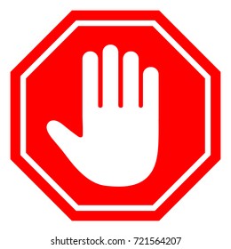 Stop Sign Prohibited Stock Vector (Royalty Free) 721564207 | Shutterstock