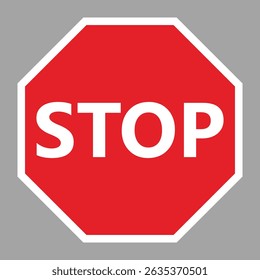 stop sign is prohibited, Stop traffic sign, red vector illustration for apps and web-design, Wall Red Stop Sign Vector illustration EPS10 printable design.