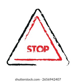 señal de stop está prohibida, señal de stop de tráfico, Ilustración vectorial roja para App y diseño web, Ilustración vectorial de señal de stop roja de pared 