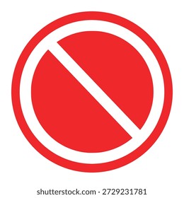 Stoppschild ist verboten, Stoppverkehrszeichen, rote Vektorgrafik für Apps und Webdesign, Wall Red Stoppschild Vektorgrafik EPS10 druckbares Design.