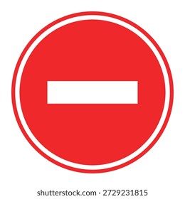 señal de stop está prohibida, señal de tráfico Stop, Ilustración vectorial roja para App y diseño web, Ilustración vectorial de señal de stop roja de pared EPS10 diseño imprimible.