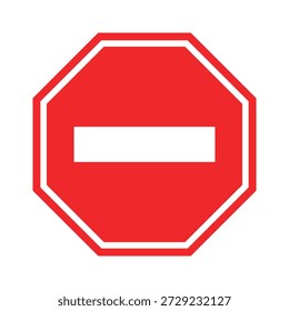 stop sign is prohibited, Stop traffic sign, red vector illustration for apps and webdesign, Wall Red Stop Sign Vector illustration EPS10 printable design.