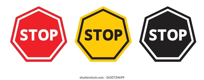 stop sign is prohibited, Stop traffic sign, Sector illustration for apps and web design, Wall Stop Sign Vector illustration EPS10 printable design.
