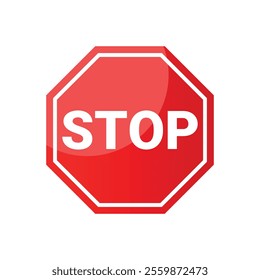 stop sign with red background