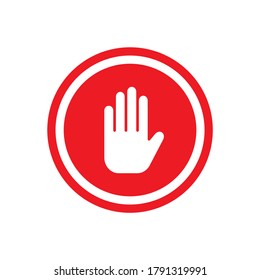 stop sign red color vector eps