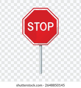 Stop Sign - Red Octagon Traffic Signal
