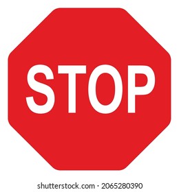 Deja de firmar. Símbolo de advertencia rojo. Vía prohibida