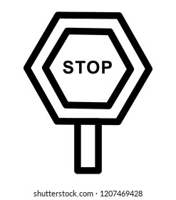 A stop sign is a road sign for warning 