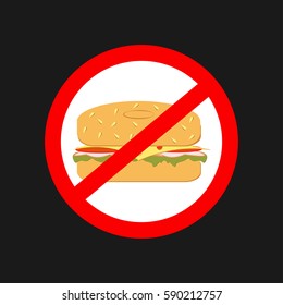 stop sign sandwich - vector
