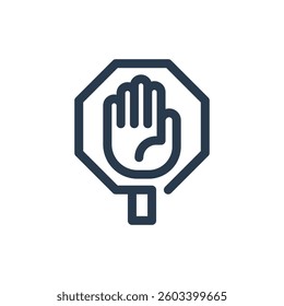 Stop Sign for School Bus Purpose Vector Icon