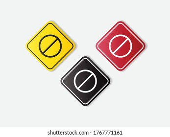 Detener la señal, establecer. Diseño plano. Vector para web. Ilustración de estilo plano vectorial aislada en fondo blanco