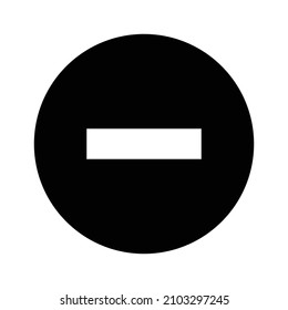 Stop sign silhouette icon. Vector.