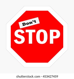 Stop sign with sticker