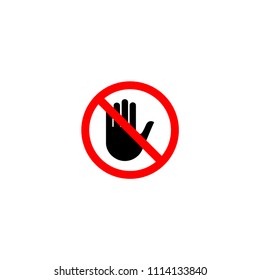 Stop sign or symbol icon