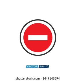 Stop Sign and Symbol Icon Vector Design Illustration 