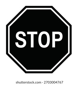 Stoppschild Symbol für Warnung und Verbot Vektor, Illustration