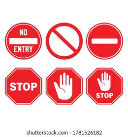 Stop sign symbol, vector illustration.