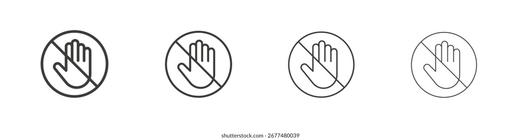 Símbolo de señal de alto. Vector aislado ilustración.