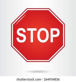 Stop sign. (Traffic stop sign)