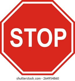 Stop sign. (Traffic stop sign)