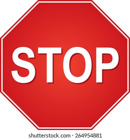 Stop sign. (Traffic stop sign)