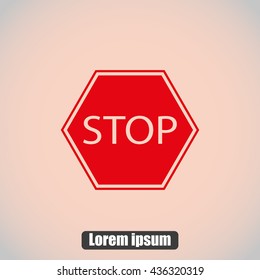 Stop sign. Traffic stop sign
