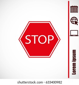 Stop sign. Traffic stop sign