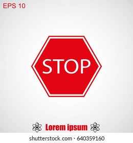 Stop sign. Traffic stop sign