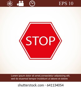 Stop sign. Traffic stop sign