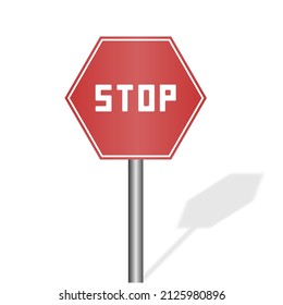 Stop Sign Traffic Education Stock Vector (Royalty Free) 2125980896 ...