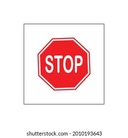 stop sign for traffic icon, stop sign icon vector symbol illustration