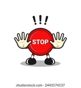 stop sign and traffic sign illustration design