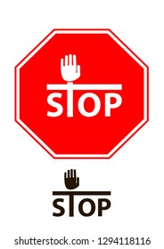 stop sign traffic stop sign. Red stop sign icon