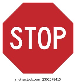 Stop sign traffic sign vector illustration.