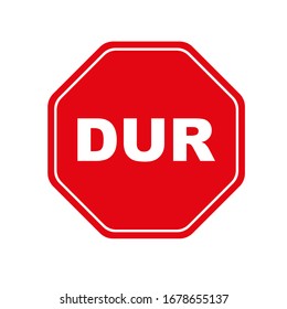 Hör auf, dich auf Türkisch zu unterschreiben! Vektorillustration-Symbol