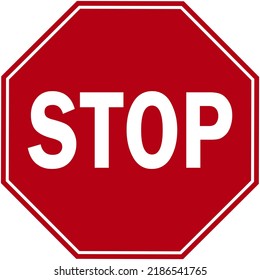 Stop Sign Used Traffic Controlling Road Stock Vector (Royalty Free ...