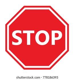 Stop sign vector