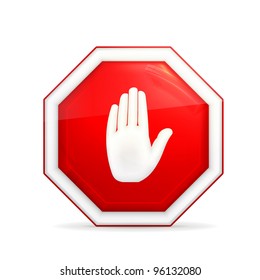 Stop sign, vector