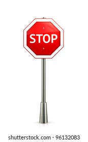 Stop sign, vector