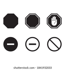 Icono negro del vector de signos