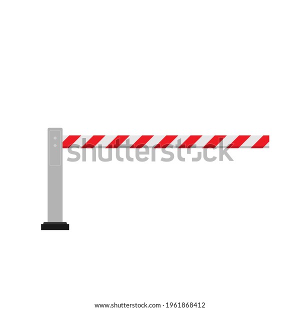 Stop Sign Vector Closed Automatic Barrier Stock Vector (Royalty Free ...