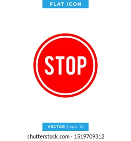 Stop Sign Vector Design Template