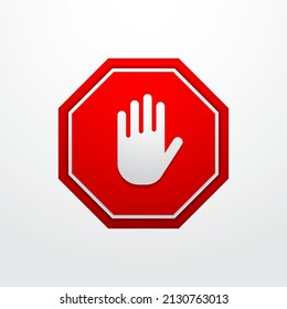 Stop sign vector design, template symbol and icon of do not enter area