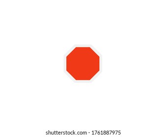 Stop Sign vector flat icon. Isolated Stop Road Sign emoji illustration symbol