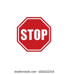 stop sign vector icon 