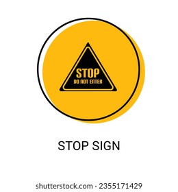 Stoppen Sie die Zeichenvektorgrafik. Stoppen Sie die Symbol-Illustration auf weißem Hintergrund. Stock-Vektorgrafik.