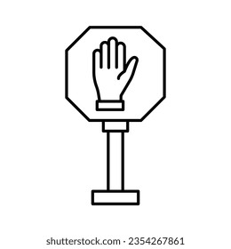 Detener icono del vector de signos que puede modificar o editar fácilmente

