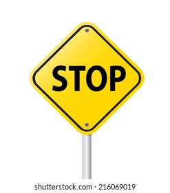 Stop sign vector illustration